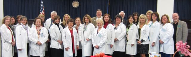 Alliance members join KMA for their Day at the Capitol, taking blood pressures of Legislators and sharing healthy snacks and providing a face for “The Family of Medicine”